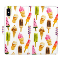 Flipové puzdro iSaprio - Ice Cream Pattern - iPhone X/XS
