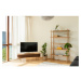 Sivo-hnedý TV stolík v dekore duba 140x40 cm Audacious – UMAGE