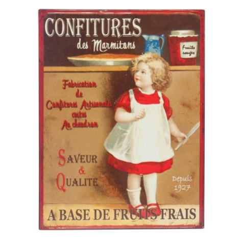 Ceduľa 25x33 cm Confitures des Marmitons – Antic Line
