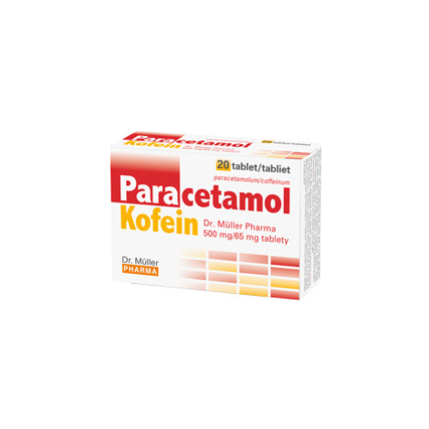 Paracetamol Kofein 500 mg/65 mg na bolesť a horúčku 20 tabliet