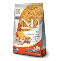 KRMIVO N&D OCEAN DOG CODFISH, SPELT,OATS & ORANGE ADULT MEDIUM & MAXI 12KG