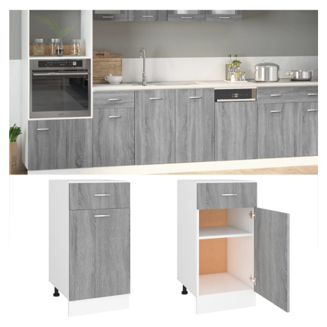 vidaXL Zásuvková skrinka “Lyon” sivý dub sonoma 40x46x81,5cm