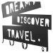 Nástenný vešiak so štyrmi háčikmi, Dream, Discover, Travel