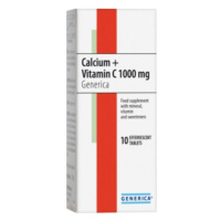 Generica Calcium + Vitamin C 1000mg eff 10tbl