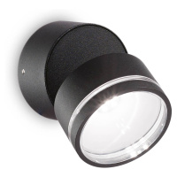 Ideal Lux Omega Round nástenné LED 4 000K čierna