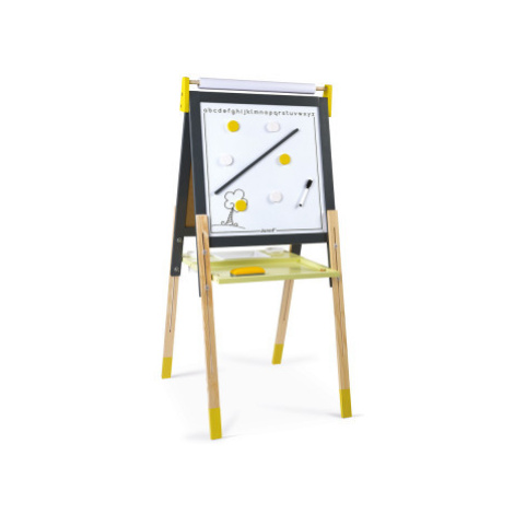 Magnetická obojstranná a polohovateľná  tabuľa - žltá a šedá