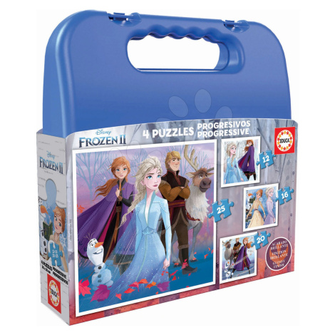 Detské puzzle v kufríku Frozen 2 Case Educa 12-16-20-25 dielov od 4 rokov