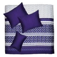 SCANquilt obliečky SATÉN DESIGN indigo modré