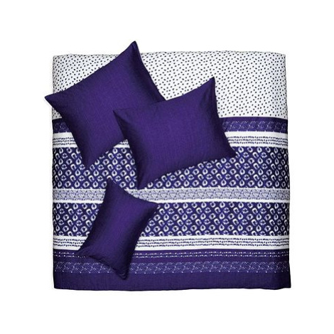 SCANquilt obliečky SATÉN DESIGN indigo modré