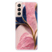 Odolné silikónové puzdro iSaprio - Pink Blue Leaves - Samsung Galaxy S21