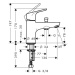 Hansgrohe Focus E2, páková vaňová batéria Monotrou, chrómová, HAN-31930000