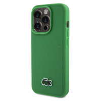 Lacoste Iconic Petit Pique Woven Kryt s MagSafe pre iPhone 15 Pro, Zelený