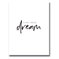 Obraz LIVE YOUR DREAM 30 x 40 cm