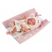 Llorens 63544 NEW BORN DIEVČATKO- realistická bábika bábätko s celovinylovým telom - 35 c