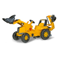 Šlapací traktor CAT s prednou aj zadnou lyžicou Rolly Toys 813001