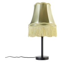 Klasická stolná lampa čierna so zeleným tienidlom Granny 30 cm - Simplo