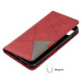 Sony Xperia 8, bočné otváracie puzdro, stojan, geometrický vzor, Wooze DesignBook, červená