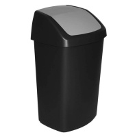 Kôš Curver® SWING BIN, 50L, 34x40,6x66,8 cm, čierny/sivý, na odpadky