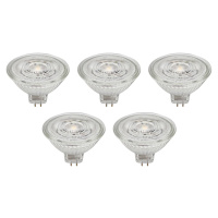 Prios LED reflektor GU5.3 4,9W 500lm 36° číry 827 sada 5 ks