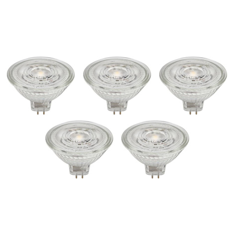 Prios LED reflektor GU5.3 4,9W 500lm 36° číry 827 sada 5 ks