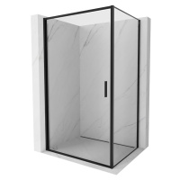 MEXEN/S - Exo sprchovací kút dvere krídlové 95 x 100, transparent, čierna 817-095-100-70-00