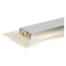 Závesné svietidlo oceľové so sklenenou doskou vrátane LED s dotykovým stmievačom - platinové