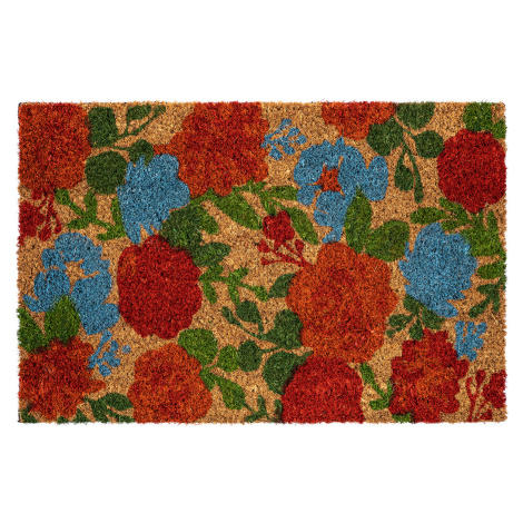 Trade Concept Kokosová rohožka Kvetiny farebná, 40 x 60 cm