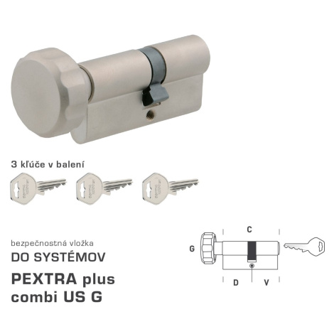 DK - PEXTRA plus combi US G - s gombíkom D 65 + V 75 mm