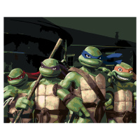 Maľovanie podľa čísel - NINJA KORYTNAČKY - TEENAGE MUTANT NINJA TURTLES Rámovanie: bez rámu a be