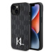 Kryt Karl Lagerfeld KLHCP15SPKLPKLK iPhone 15 6.1" black hardcase Leather Monogram Hot Stamp Met