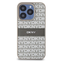 DKNY PU Leather Repeat Pattern Tonal Stripe Apple iPhone 14 Pro Max DKHCP14XPRTHSLE Beige