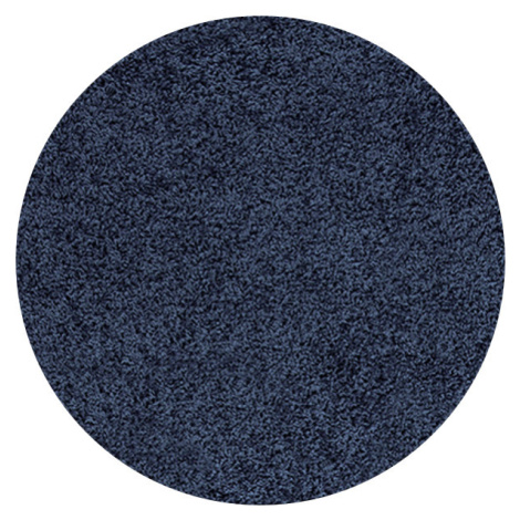 Kusový koberec Life Shaggy 1500 navy kruh Rozmery koberca: 80x80 kruh