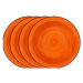 LAMART Set hlbokých tanierov 4 ks oranžové LT9063 HAPPY