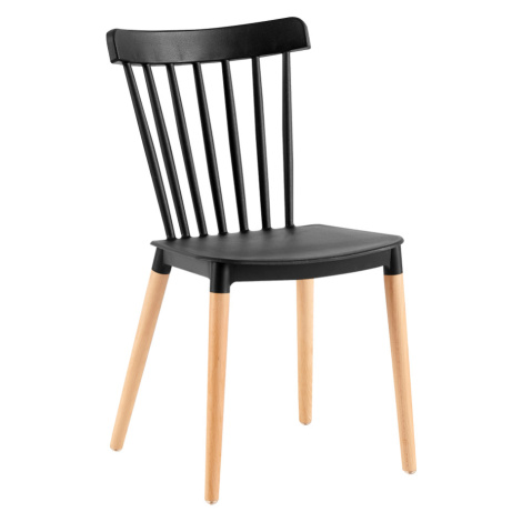 Jedálenská stolička, čierna/buk, ZOSIMA Tempo Kondela