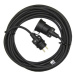 Venkovní prodlužovací kabel s 1 zásuvkou LUMO 15 m černý