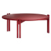 Červený okrúhly konferenčný stolík z borovicového dreva ø 80 cm Sticks – Karup Design
