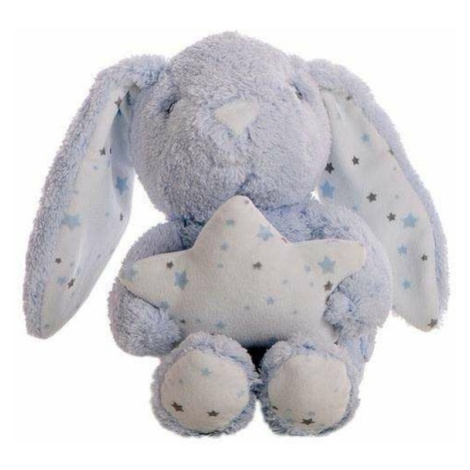 Chlpatá hračka plyšový zajačik modrá hviezda