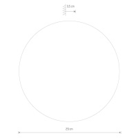 LED zrkadlo Ring M, Ø 29 cm, sklo, teplá biela