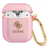Obal Guess GUA2UCG4GP AirPods cover pink Glitter Collection (GUA2UCG4GP)