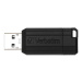 Verbatim USB flash disk, USB 2.0, 64GB, PinStripe, Store N Go, černý, 49065, USB A, s výsuvným k