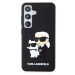 Karl Lagerfeld 3D Rubber Karl and Choupette Zadný Kryt pre Samsung Galaxy S24 Black