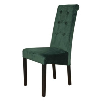 Sconto Jedálenská stolička FUCHSIA zelená/čierna