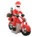 vidaXL Vianočný nafukovací Santa Claus na motorke s LED IP44 160 cm