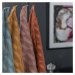 Okrovožlté bavlnené uteráky v súprave 2 ks 35x55 cm Geo – Mette Ditmer Denmark