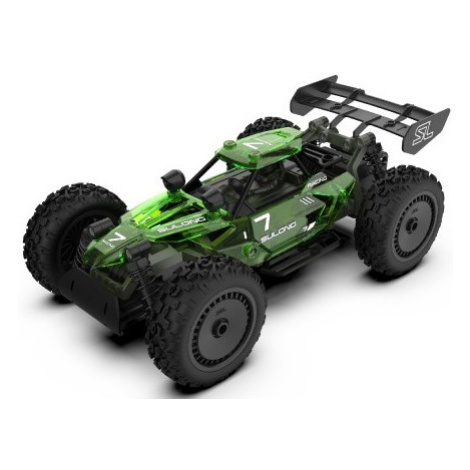 Auto RC buggy plast 22cm stavebnica 24MHz na batérie zelené Teddies