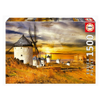 Puzzle Wind Mills Consuegra Educa 1500 dielov a Fix lepidlo