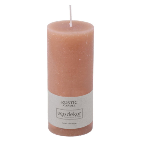 Púdrovoružová sviečka Rustic candles by Ego dekor Rust, doba horenia 58 h