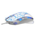 Myš drátová USB, E-blue Mazer Pro, bielo-modrá, optická, 2500DPI