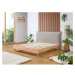 Svetlosivá/prírodná dvojlôžková posteľ s roštom 180x200 cm Charlie – Bobochic Paris