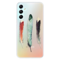 Odolné silikónové puzdro iSaprio - Three Feathers - Samsung Galaxy A34 5G